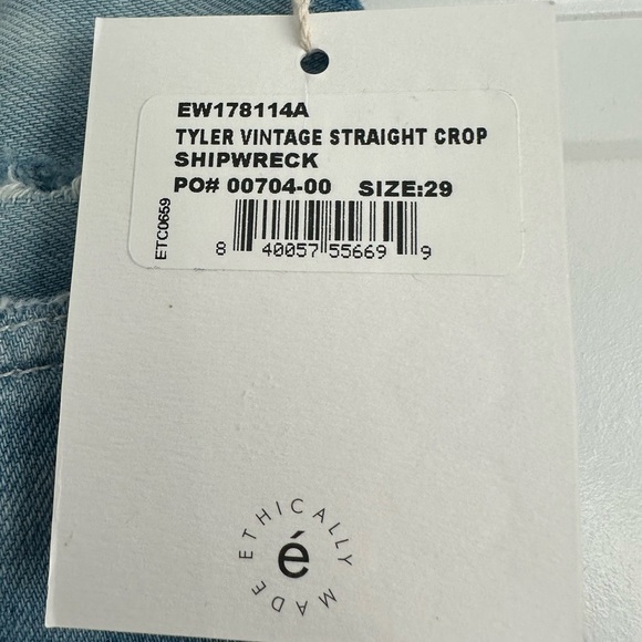 ÉTICA Tyler Vintage Straight Crop in Shipwreck NWT - Picture 11 of 14